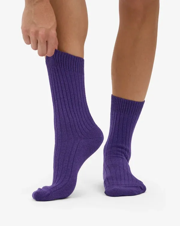 COLORFUL STANDARD Merino Wool Blend Sock ultra violet