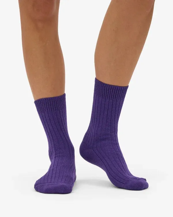 COLORFUL STANDARD Merino Wool Blend Sock ultra violet