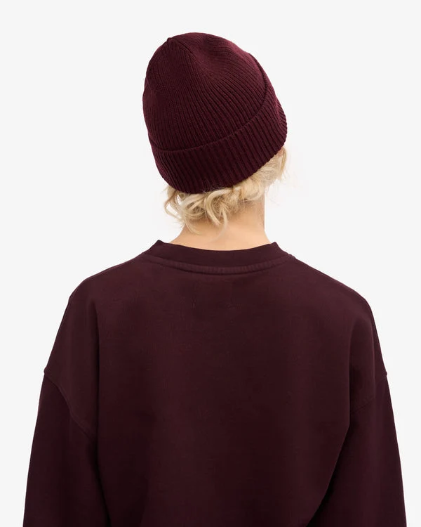 COLORFUL STANDARD Merino Wool Beanie oxblood red