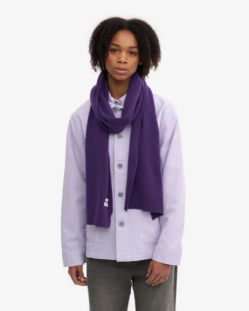 COLORFUL STANDARD Merino Wool Scarf ultra violet
