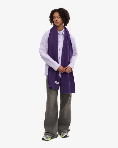 COLORFUL STANDARD Merino Wool Scarf ultra violet