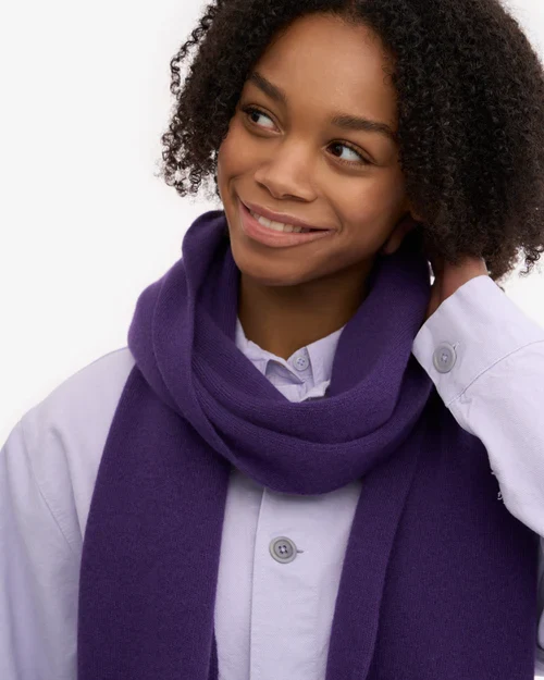 COLORFUL STANDARD Merino Wool Scarf ultra violet