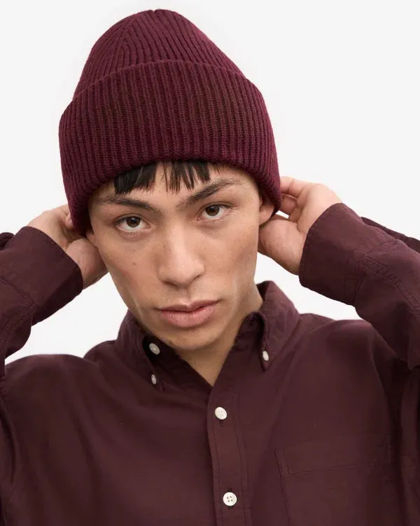 COLORFUL STANDARD Merino Wool Hat oxblood red