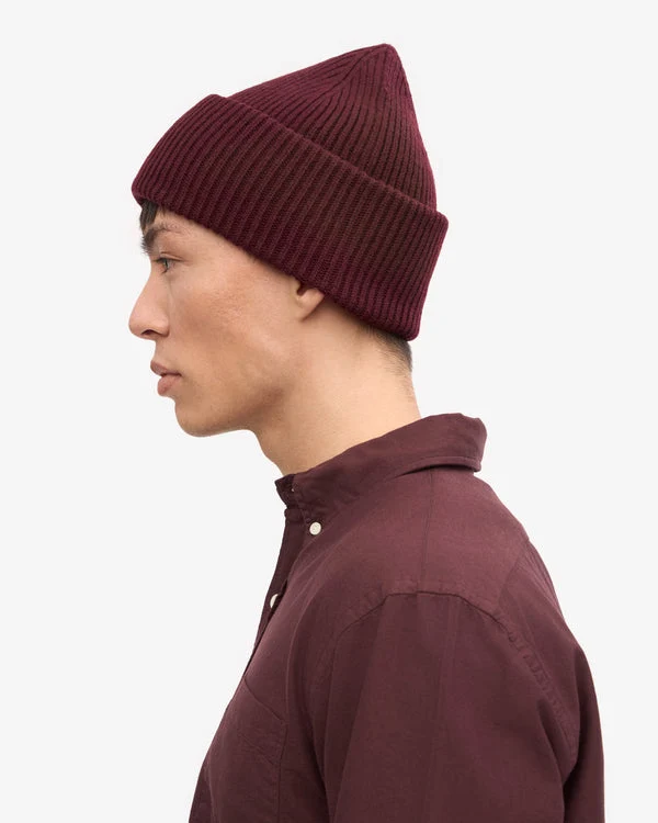 COLORFUL STANDARD Merino Wool Hat oxblood red
