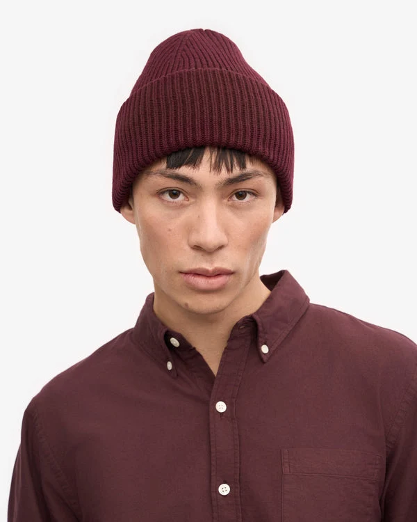 COLORFUL STANDARD Merino Wool Hat oxblood red
