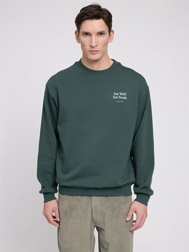 MAZINE Back Print Sweatshirt forest-eat-well