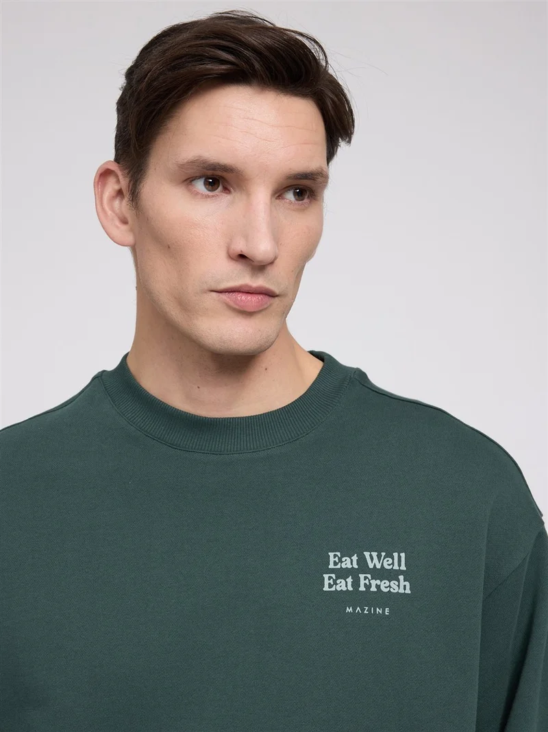 MAZINE Back Print Sweatshirt forest-eat-well