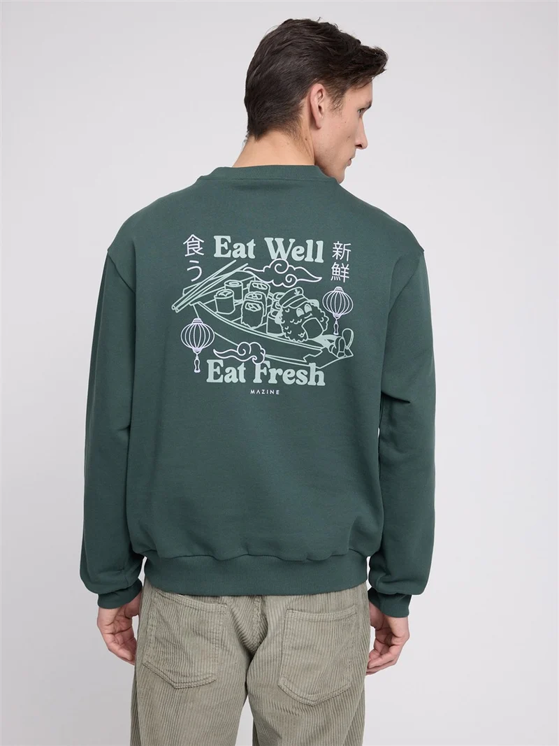 MAZINE Back Print Sweatshirt forest-eat-well