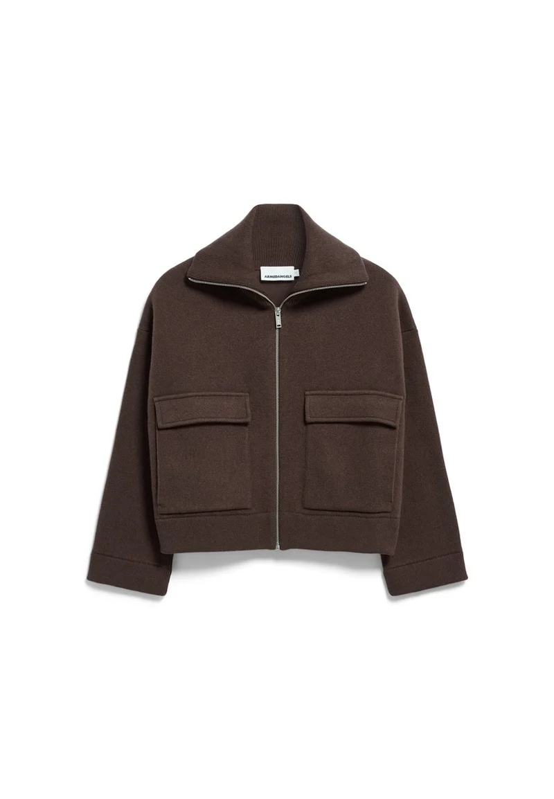 ARMEDANGELS Cotton-Wool Knit Jacket claystone