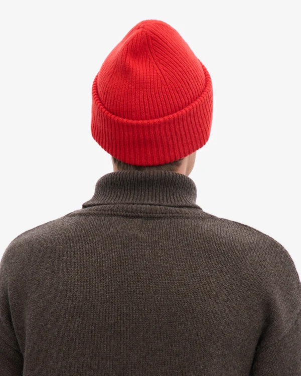 COLORFUL STANDARD Merino Wool Hat red tangerine