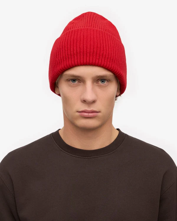 COLORFUL STANDARD Merino Wool Hat scarlet red