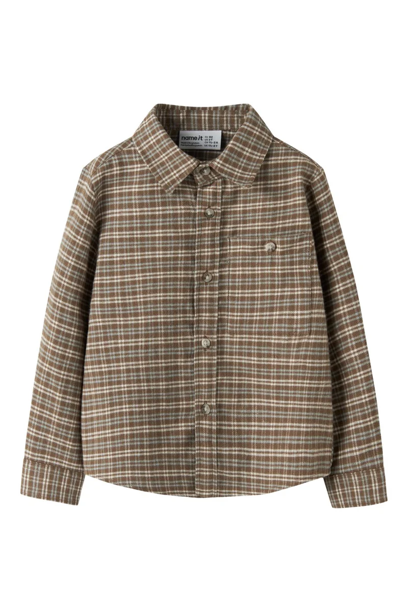 Name It - Nmmrem Ls Nreg Shirt - 5118838 Sepia .