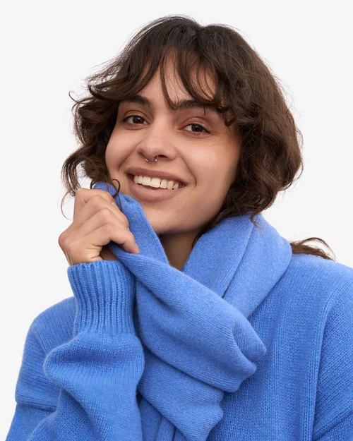 COLORFUL STANDARD Merino Wool Scarf pacific blue