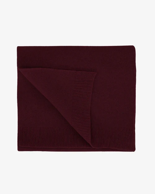 COLORFUL STANDARD Merino Wool Scarf oxblood red