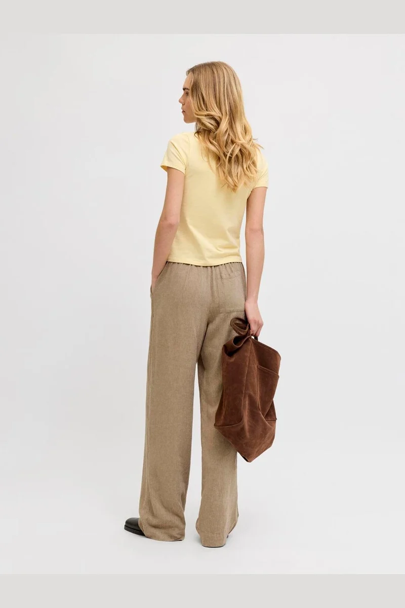 Jjxx - Jxalmira Linen Blend Pant Ln - 4919742 Silver Mink