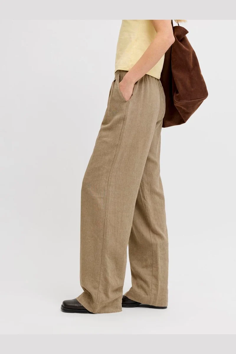 Jjxx - Jxalmira Linen Blend Pant Ln - 4919742 Silver Mink