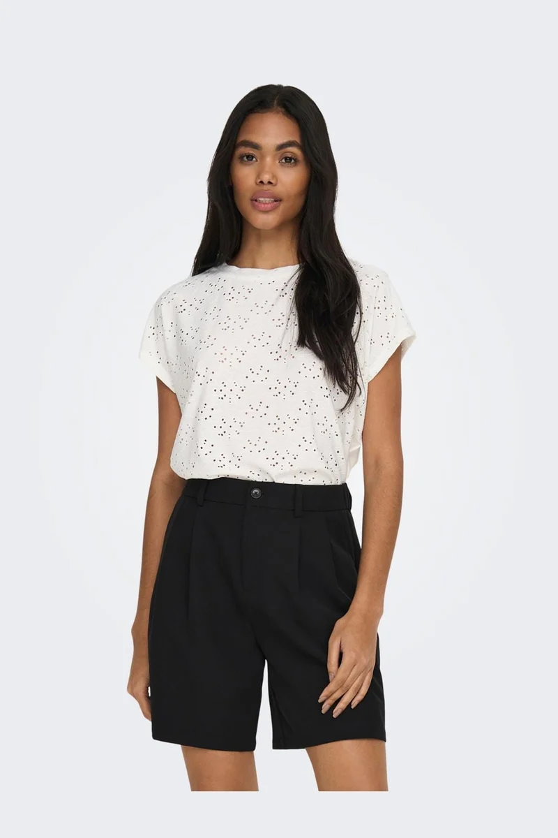 Only - Onlsmilla S/S Top - 3623088 Cloud Dancer