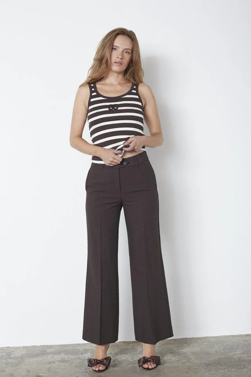 Co´Couture - Volacc Wide Pant 31191 - 145 - Dark Brown