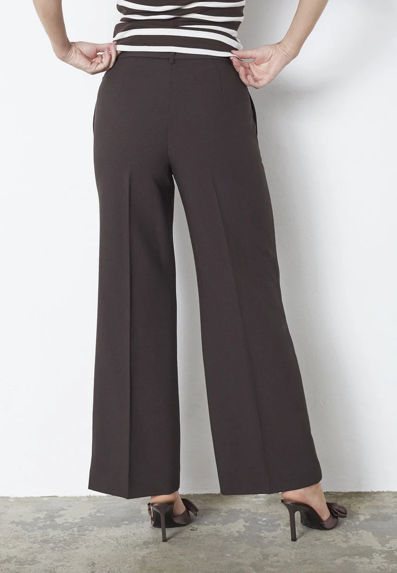 Co´Couture - Volacc Wide Pant 31191 - 145 - Dark Brown
