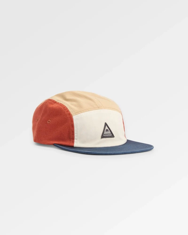 PASSENGER Fixie Organic 5 Panel Cap blue navy/dark rust