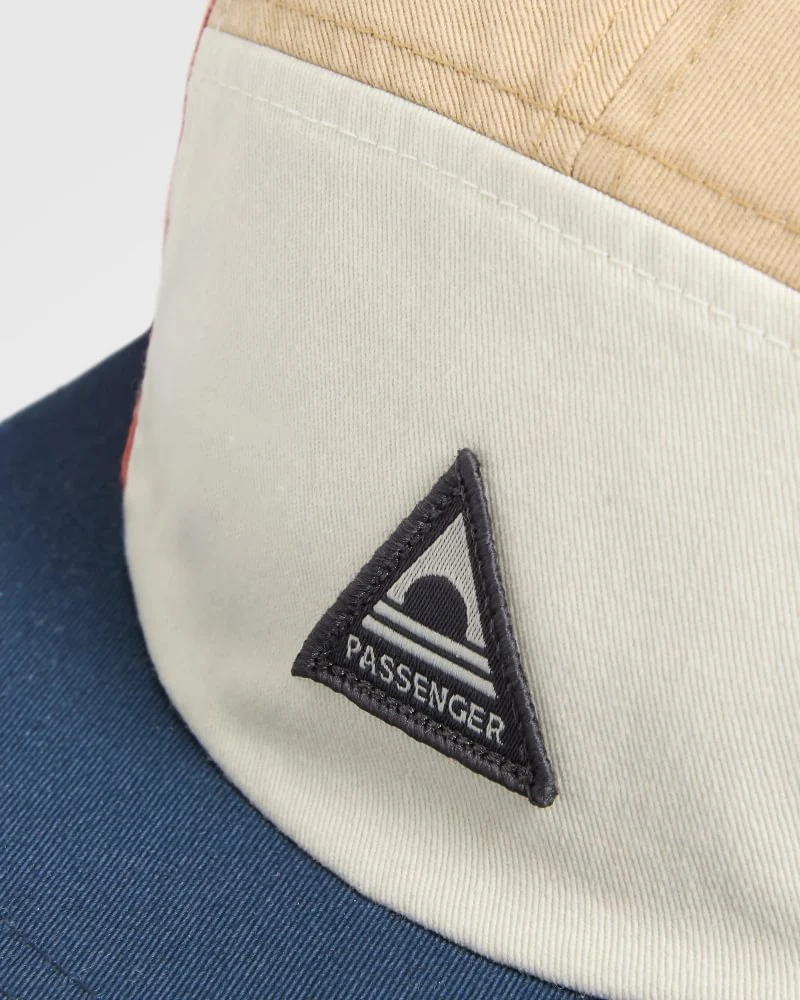 PASSENGER Fixie Organic 5 Panel Cap blue navy/dark rust