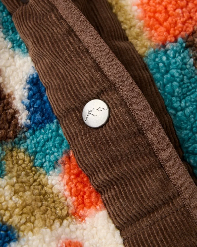 PASSENGER Clover Recycled Sherpa Fleece Jacket lost on purpose pacific green