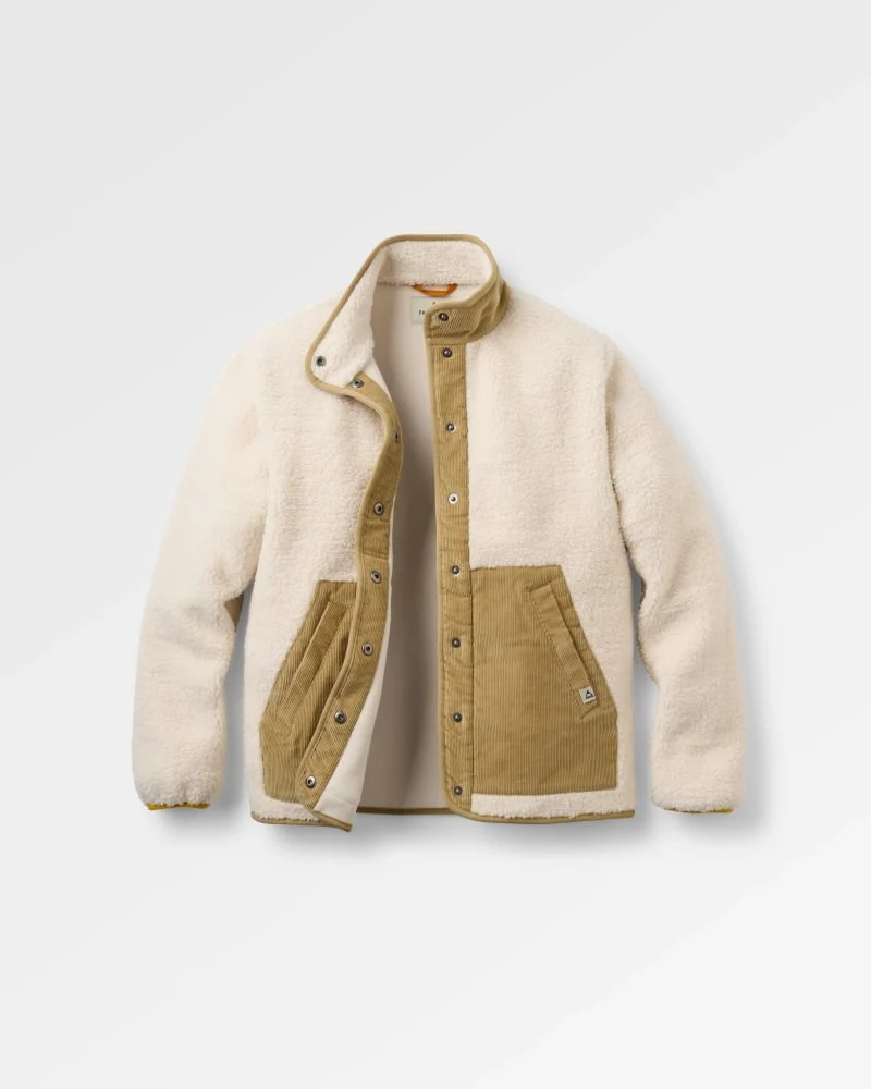 PASSENGER Clover Recycled Sherpa Fleece Jacket vintage white