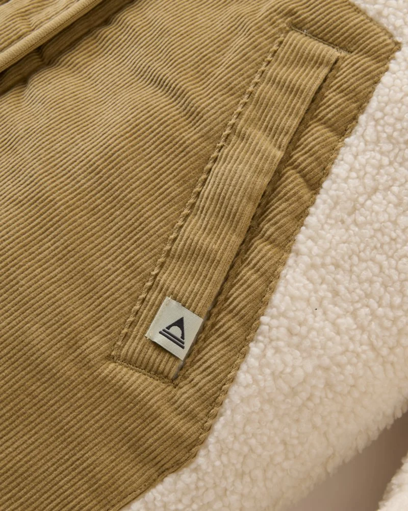 PASSENGER Clover Recycled Sherpa Fleece Jacket vintage white