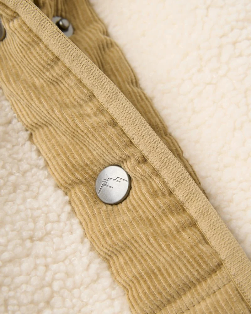 PASSENGER Clover Recycled Sherpa Fleece Jacket vintage white