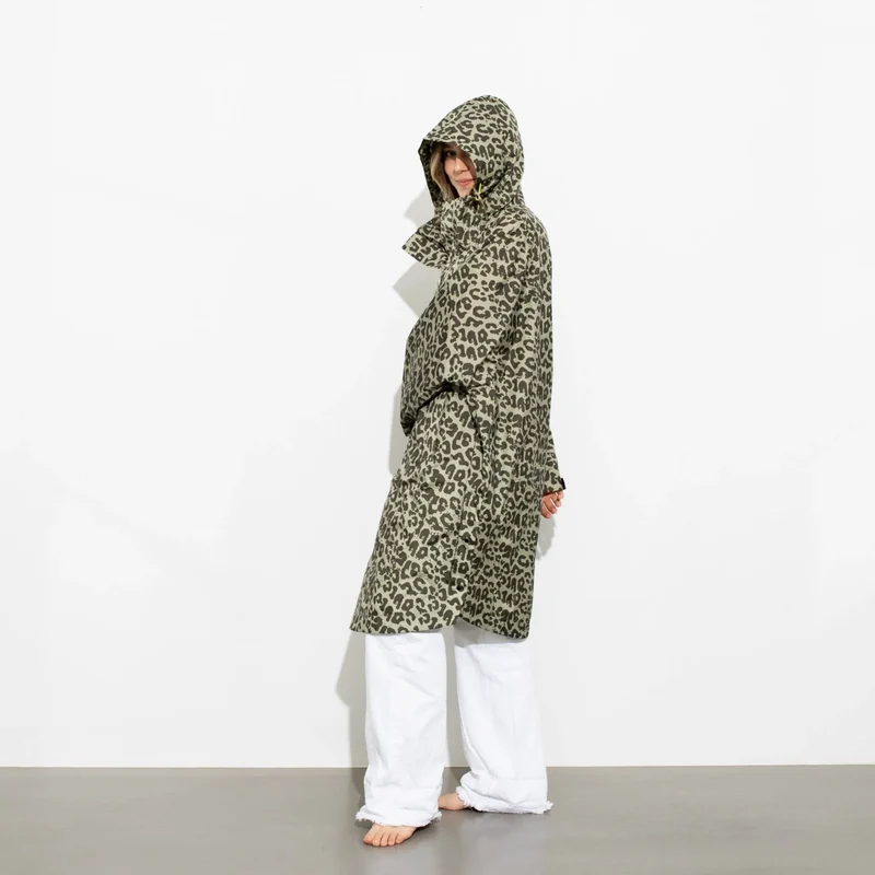 VIVI MARI Raincoat leo splashes olive/pale olive onesize