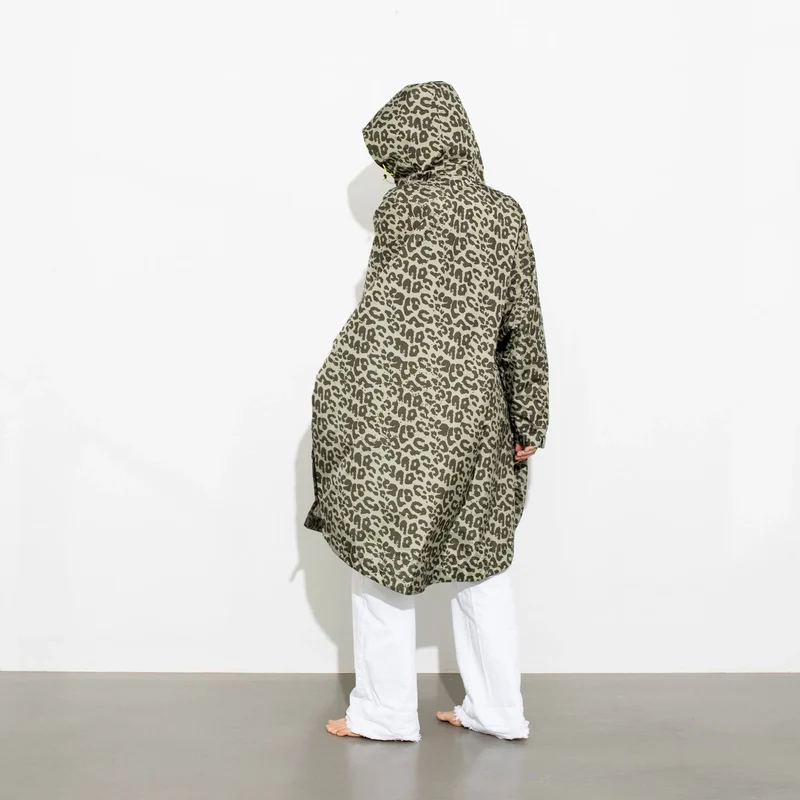 VIVI MARI Raincoat leo splashes olive/pale olive onesize