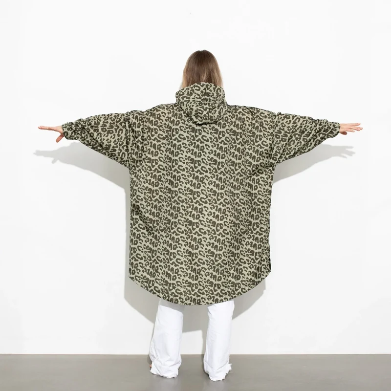 VIVI MARI Raincoat leo splashes olive/pale olive onesize
