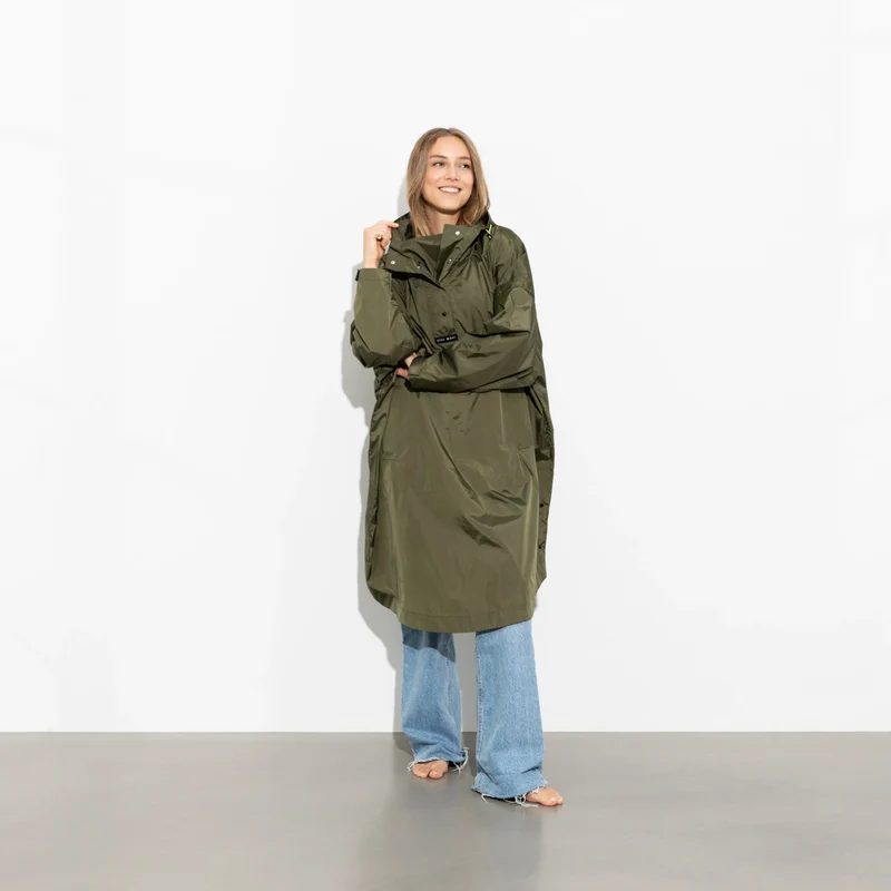 VIVI MARI Raincoat solid olive onesize