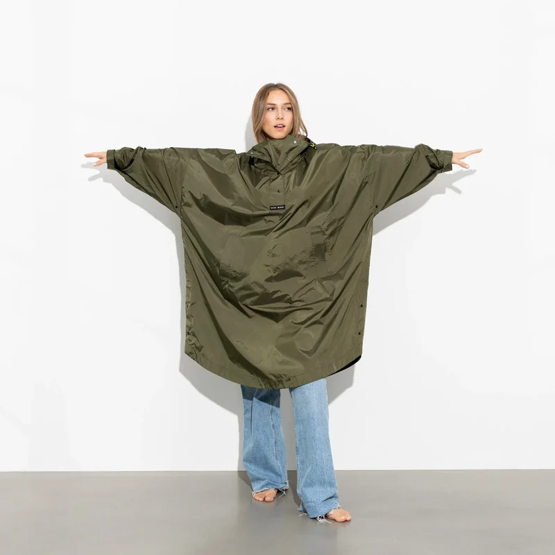 VIVI MARI Raincoat solid olive onesize