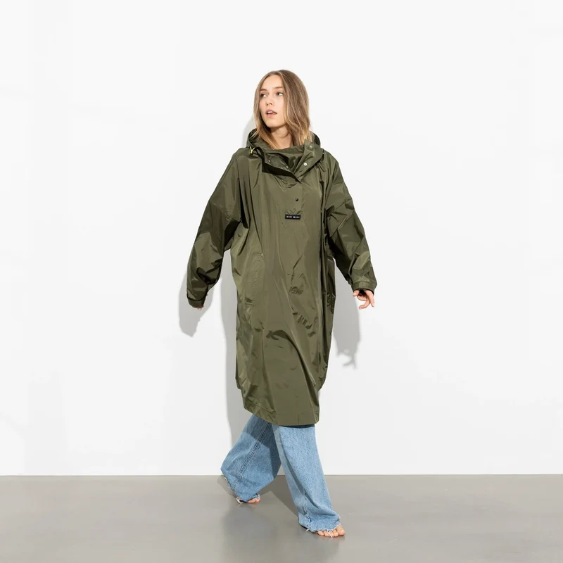 VIVI MARI Raincoat solid olive onesize