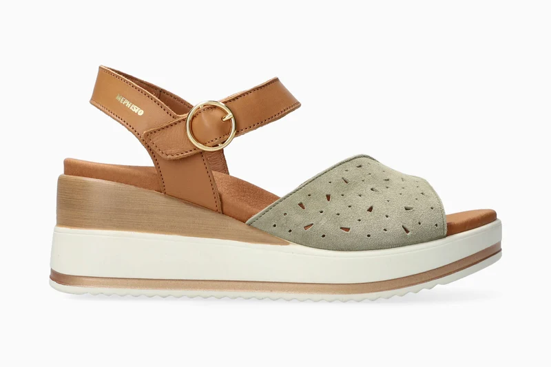 Sandales SERAFIA kaki clair