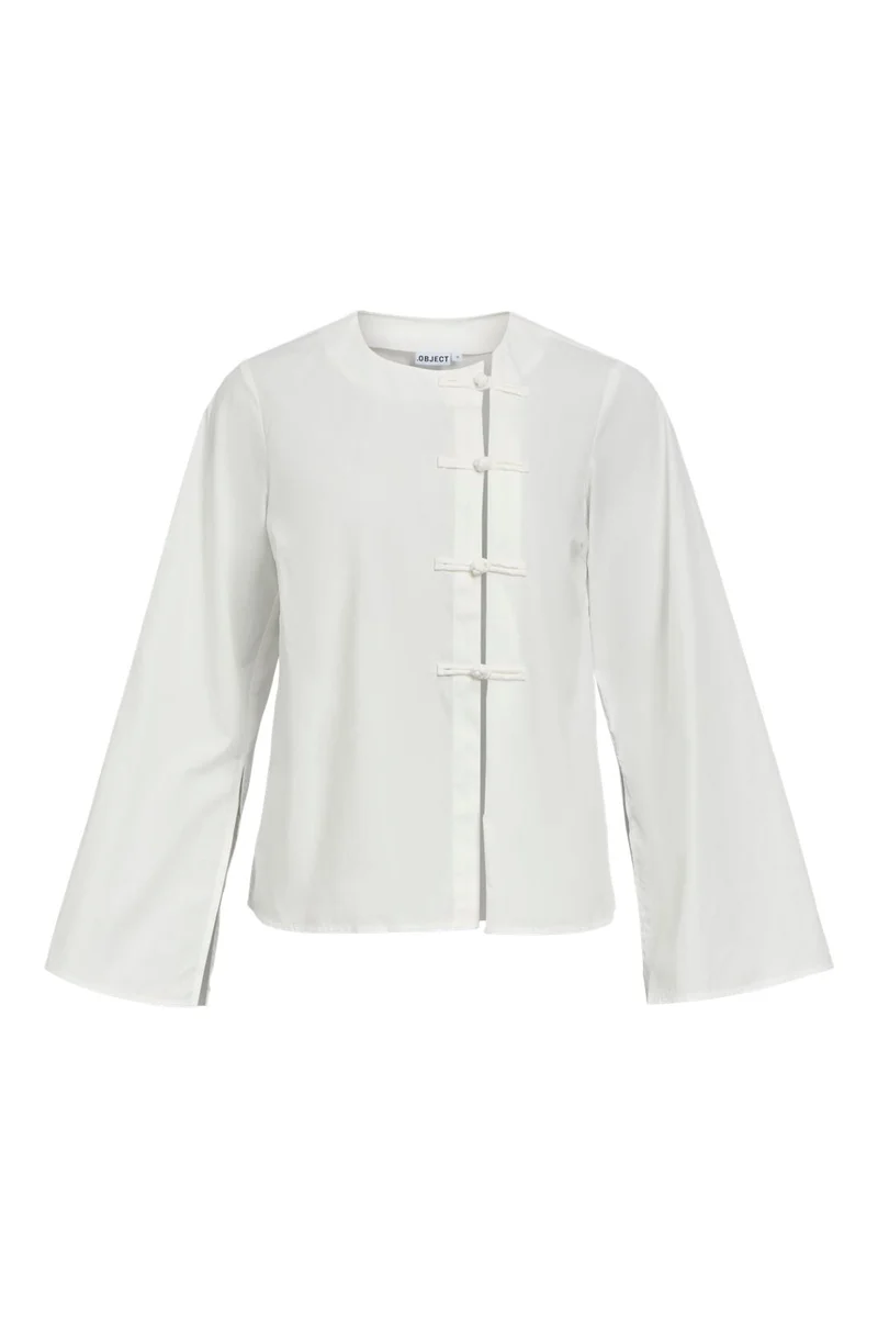 Object - Objjulie L/S Lo Shirt Aw 26 - 5231763 Cloud Dancer