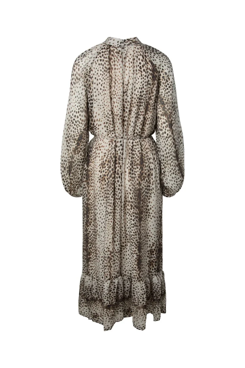 Yas - Yascheemi Ls Long Dress - 5237971 Sea Pearl Cheemi Print