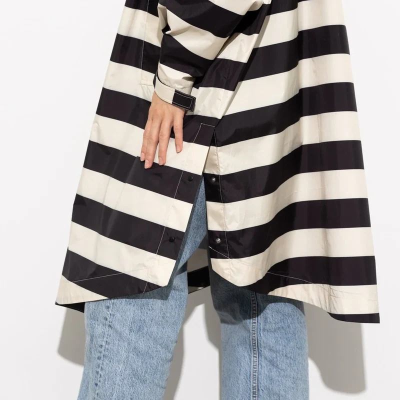 VIVI MARI Raincoat bold stripes black/sand onesize