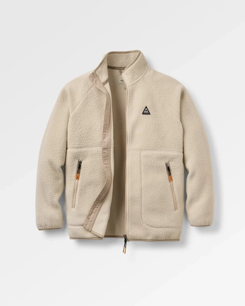 PASSENGER Home Full Zip Recycled Sherpa Fleece oatmeal