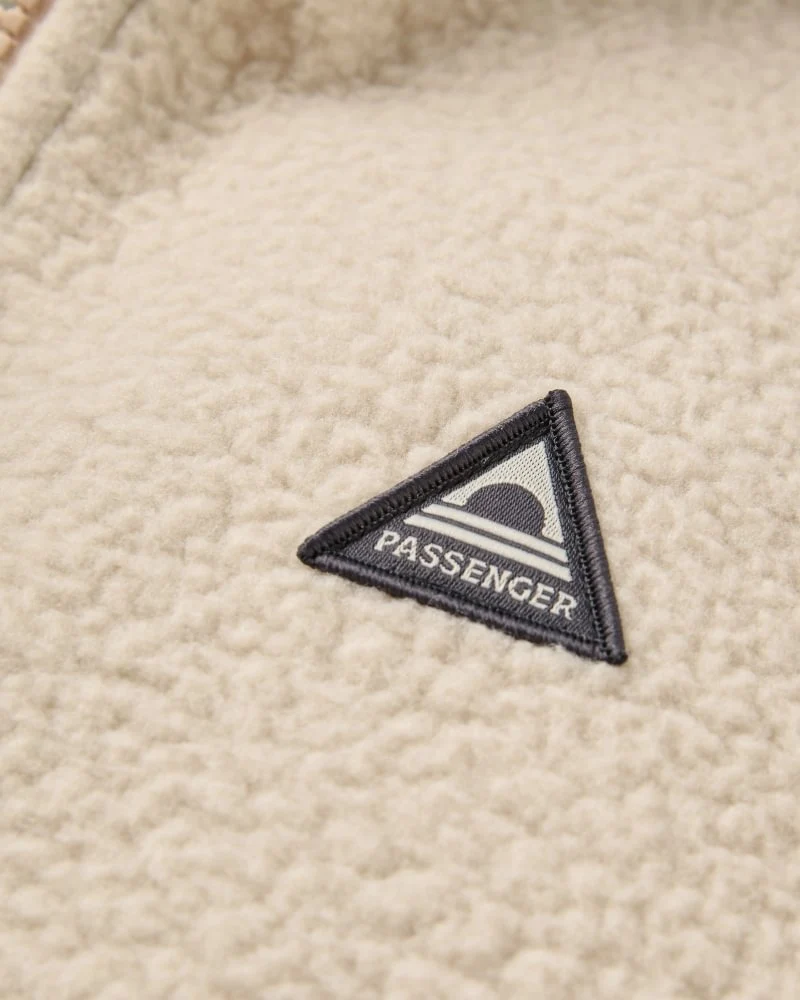PASSENGER Home Full Zip Recycled Sherpa Fleece oatmeal