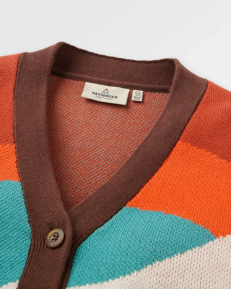 PASSENGER Scenic Recycled Knitted Cardigan 2.3 scenic chestnut