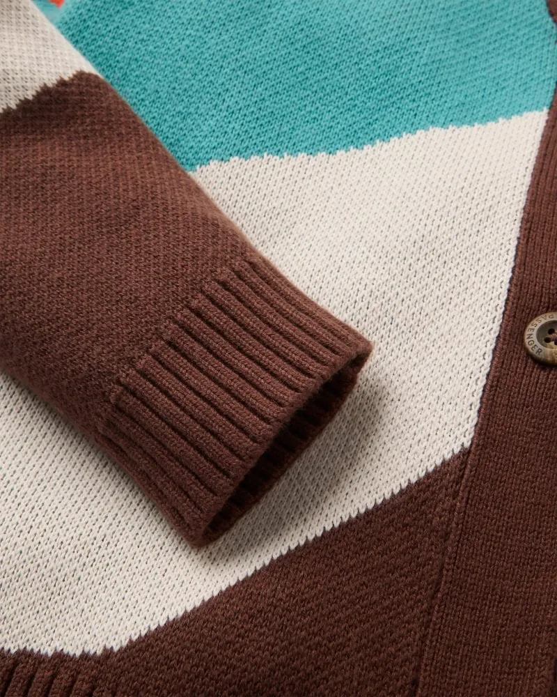 PASSENGER Scenic Recycled Knitted Cardigan 2.3 scenic chestnut