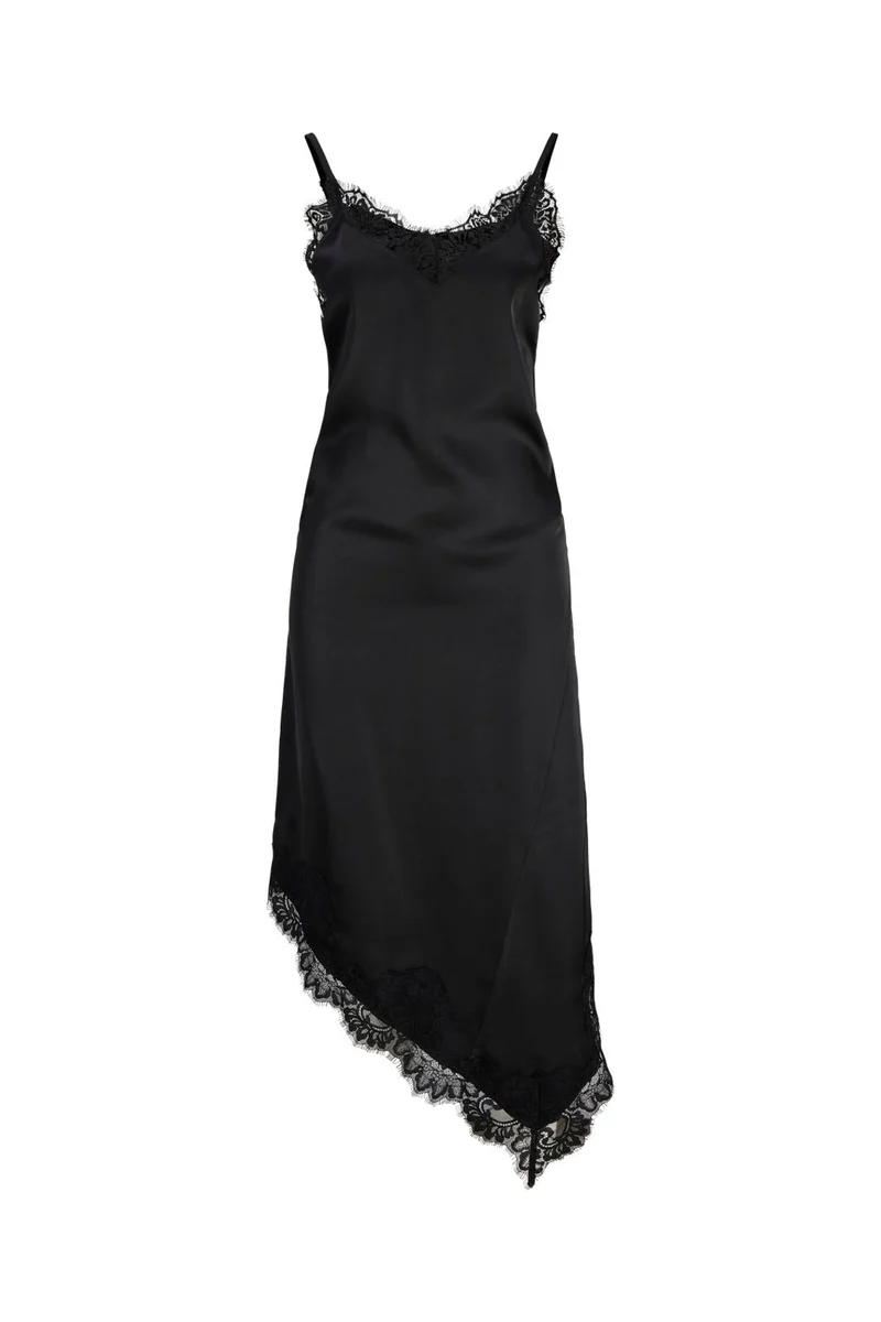 Jjxx - Jxvima Satin Sl Lace Mix Dress Ln - 5107926 Black