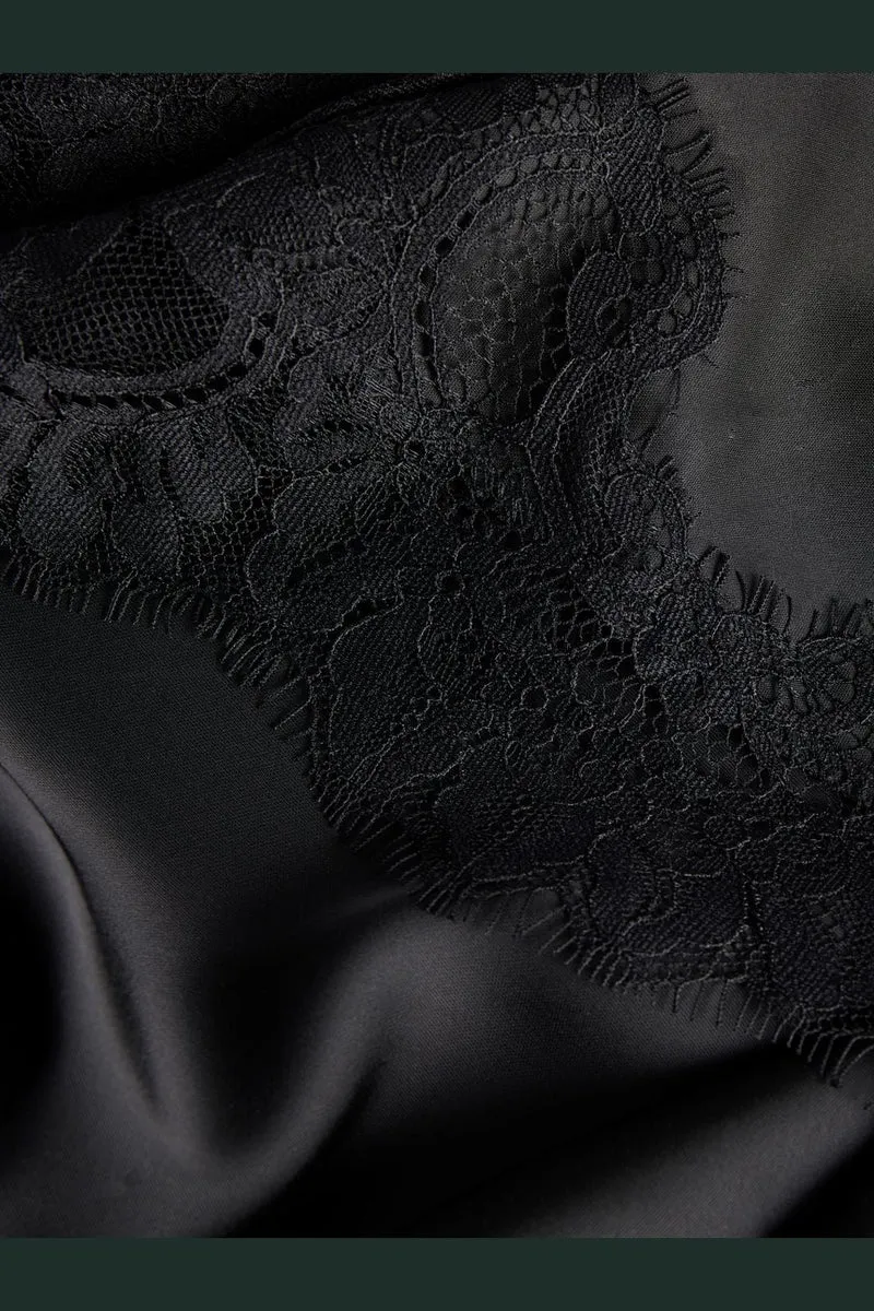 Jjxx - Jxvima Satin Sl Lace Mix Dress Ln - 5107926 Black