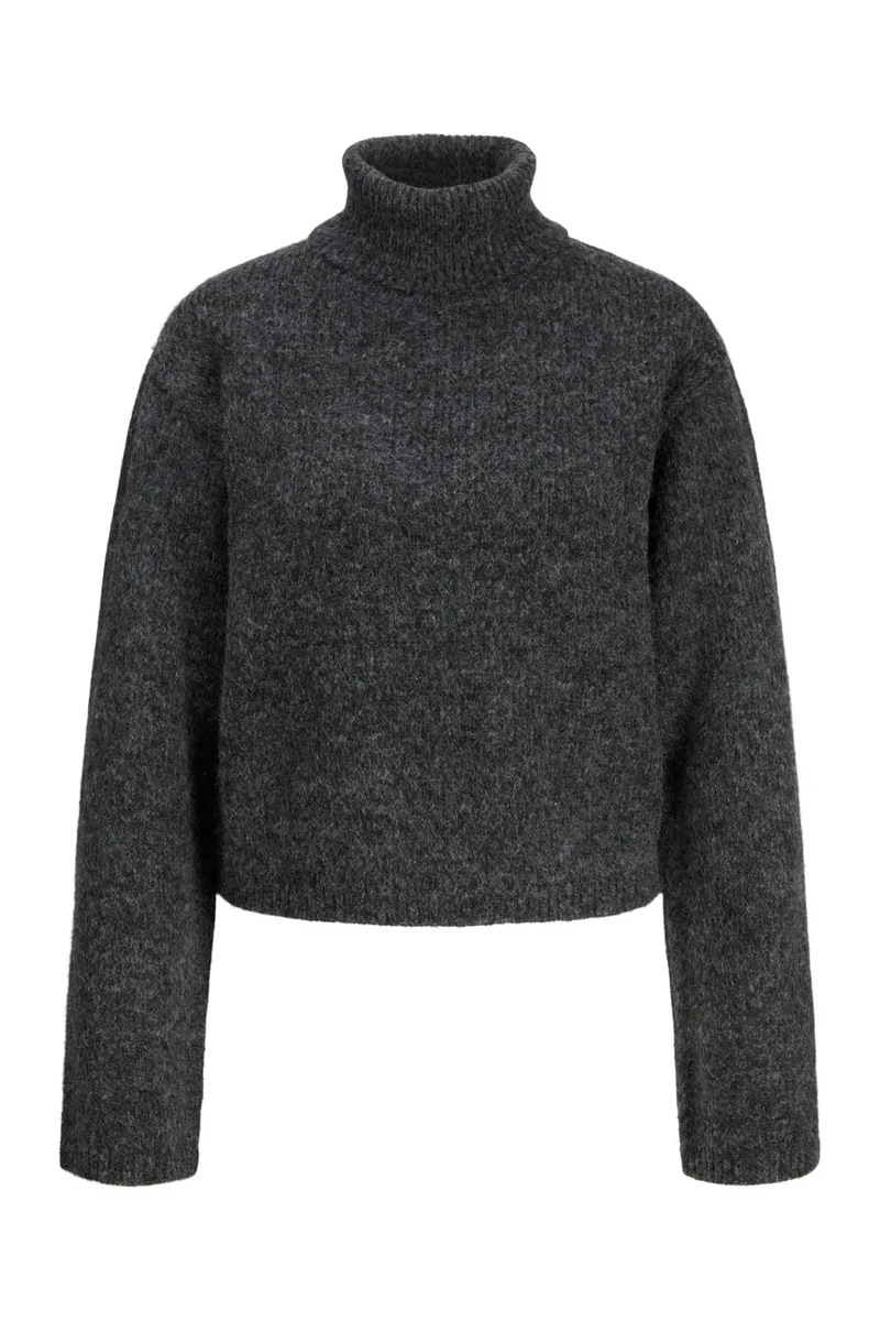 Jjxx - Jxrosanna Roll Neck Knit - 4898557 Dark Grey Melange