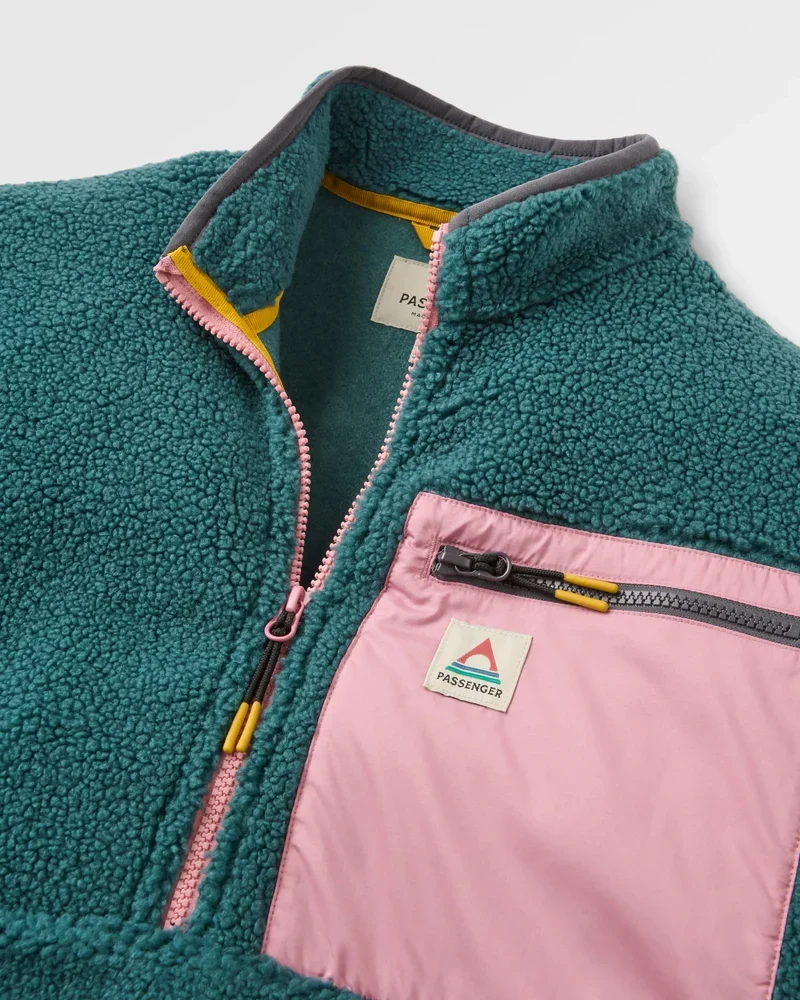 PASSENGER Ravi Recycled Sherpa Fleece mediterranean