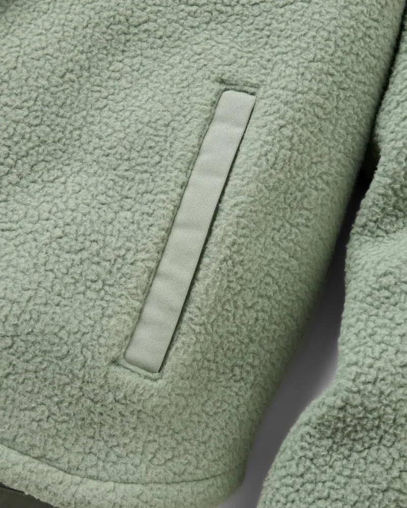 PASSENGER Rappel Recycled Sherpa Oversized Shirt pistachio