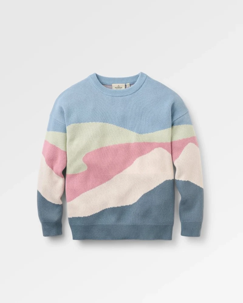PASSENGER Scenic Recycled Knitted Jumper scenic stormy blue
