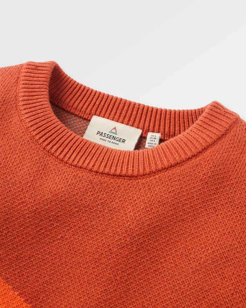 PASSENGER Scenic Recycled Knitted Jumper scenic chestnut